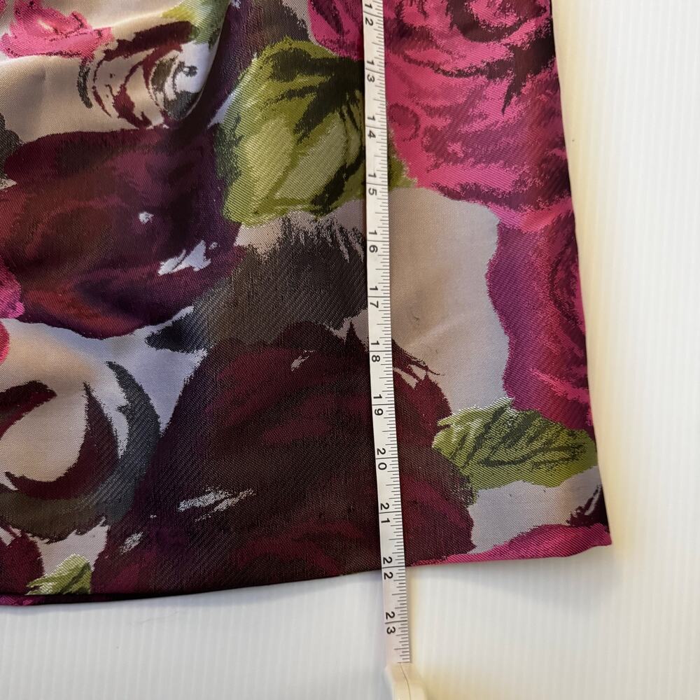 Lela Rose Pleated Pencil Skirt Sz 4 Rose Floral Jacquard Moody Dark Feminine - Picture 10 of 14